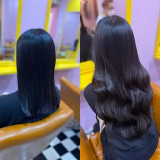 セミロング チビ編み込みエクステ どぅ〜す/YUIのヘアスタイル