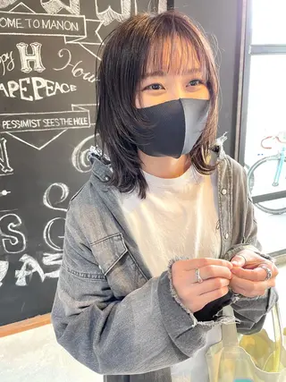 ミディアム カラー パーマ メンズヘア/レイヤー /ボブ山内春輝のヘアスタイル