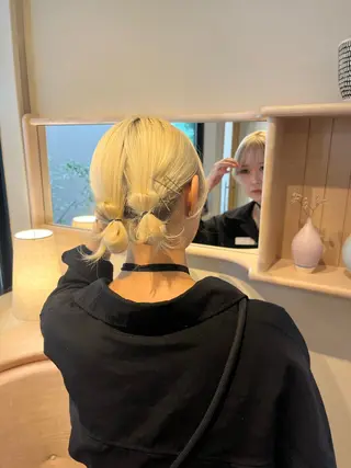 ミディアム ヘアアレンジ ramphy hair atelier所属・ramphy 柴原 夢奈のヘアスタイル