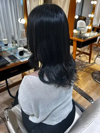 セミロング カラー ハイトーン/カラー/ ヘアセット/松田健佑のヘアスタイル