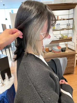 ミディアム カラー 髪質改善/ブリーチ 田代 龍我のヘアスタイル