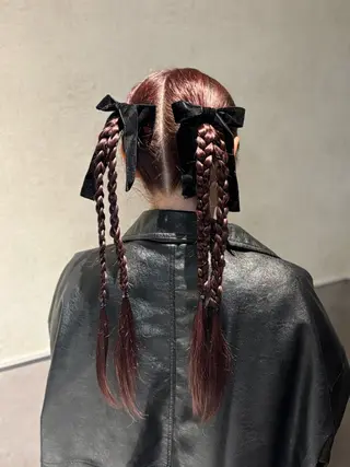 ロング ヘアアレンジ ハイトーン/韓国ヘア senaのヘアスタイル