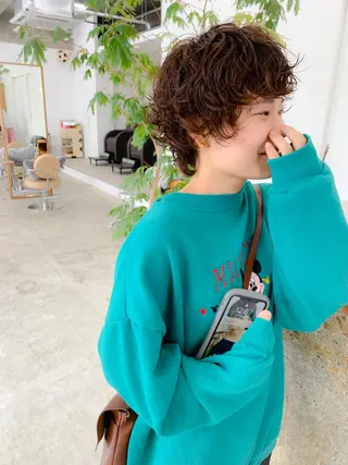 ショート パーマ SALOWIN 名古屋所属・パーマ特化美容師 /丹羽舜太のヘアスタイル