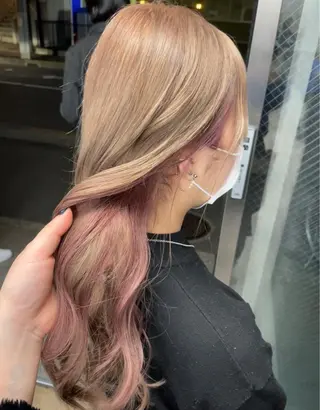 ロング カラー パーマ ヘアアレンジ メンズ 歩くパワースポット 🦋KAHOのヘアスタイル
