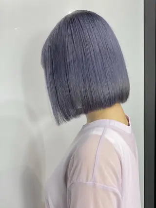 ミディアム カラー Piaコータロー ハイトーン&‪ボブのヘアスタイル