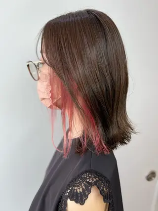 ショート カラー 前髪カット無料🎉 髪質改善✨影山湧市のヘアスタイル