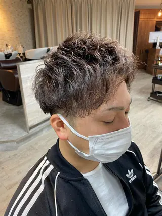 パーマ メンズ 波巻きスパイラル/ メンズパーマ/ゆうひのヘアスタイル