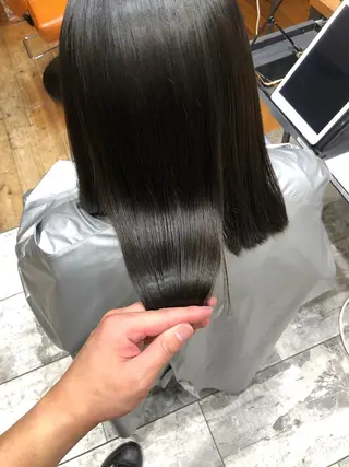 ショート カラー パーマ 新宿✨顔周りカット 韓国ヘア/坂本亜裟海のヘアスタイル