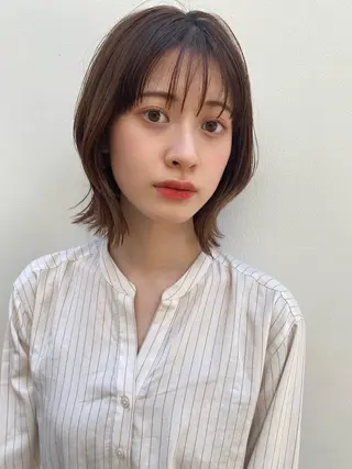 ミディアム カラー 🪭risa 暖色/レイヤー🪭のヘアスタイル