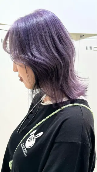 ミディアム カラー 垢抜け/レイヤー/ ハイトーン/アスナのヘアスタイル