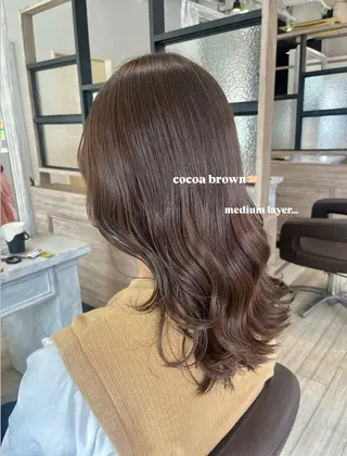 ミディアム カラー ブリーチなしダブル カラー/なぎ🦖ᩚのヘアスタイル