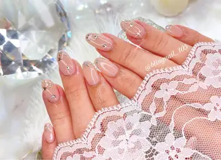 ネイル 23時まで❤︎韓国、 ワンホンネイルのネイルデザイン