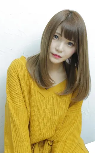 セミロング 新宿メンズパーマ メンズバレイヤージュのヘアスタイル