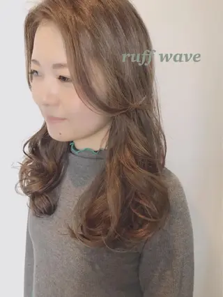 セミロング カラー パーマ ヘアアレンジ topstylist 芳賀みなみのヘアスタイル