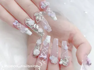 ネイル MoMoA Nail ネイル長さ出し専門店のネイルデザイン