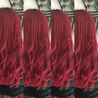 ロング カラー ハイトーン💫 エクステ💫maiのヘアスタイル