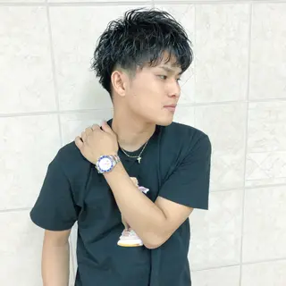 ショート カラー パーマ ヘアアレンジ メンズ キッズ ネイル マツエク・マツパ 髪質改善🇰🇷 レイヤーカット/梅田のヘアスタイル