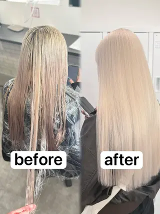 ロング カラー GaKu/ハイトーン /ブリーチ/ブロンドのヘアスタイル