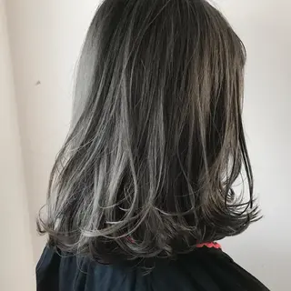 ミディアム カラー ブリーチなしで透明感 艶カラー【Ryo】のヘアスタイル