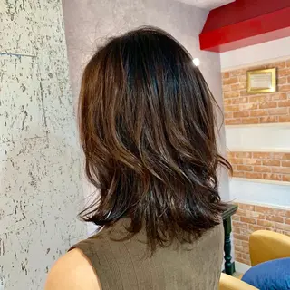 ミディアム 縮毛/ショート/ ボブ/レイヤー/小原のヘアスタイル