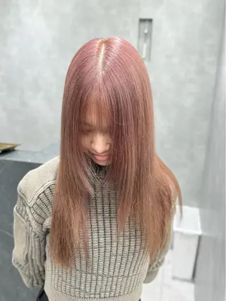 カラー 𝐥𝐚𝐲𝐞𝐫 韓⛓️ ブリーチのヘアスタイル