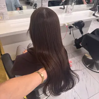 セミロング カラー ヘアアレンジ 顔まわりカット の達人のヘアスタイル