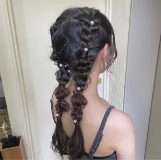 ヘアアレンジ 縮毛矯正ヘアアレンジ 🌸三輪知優🌸のヘアスタイル