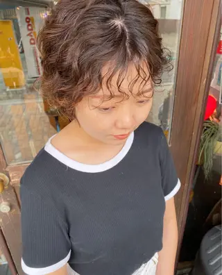 ショート パーマ 玉木 育実のヘアスタイル