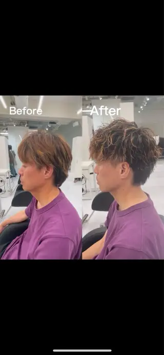 パーマ JADE -zero- with AKROS所属・JADE海璃 波巻きパーマのヘアスタイル