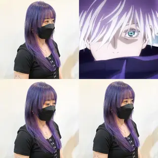 ロング カラー 推しカラー✨ オタク美容師ユウカのヘアスタイル