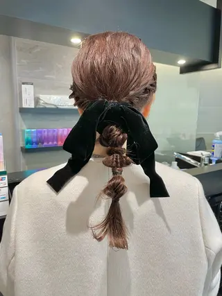 セミロング ヘアアレンジ ダブルカラー🦖 /髪質改善⚡️しおりのヘアスタイル