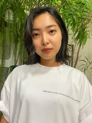 ミディアム なぎ🌿.∘[ボブ, ニュアンスカラー]のヘアスタイル