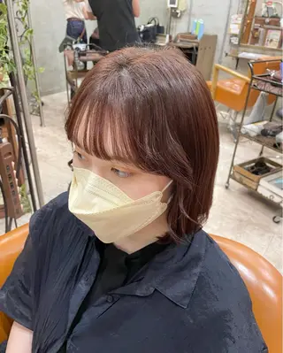 ショート カラー 【ピンク/韓国ヘア/ ヘアセット】亜海のヘアスタイル