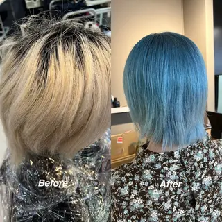 ミディアム カラー daiki 原宿のヘアスタイル