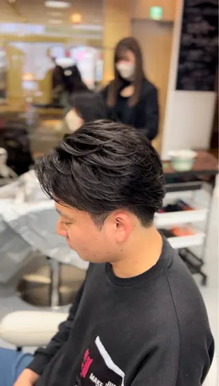 ショート パーマ メンズ 🔮メンズ縮毛矯正 毛流れパーマ💎竹永のヘアスタイル