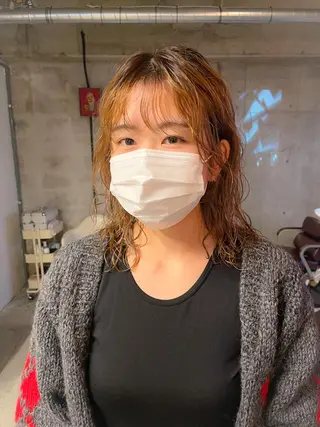 ミディアム パーマ パーマ/レイヤー 岩山丈一郎のヘアスタイル