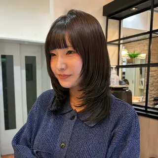 ミディアム 大人可愛いヘア/ 透明感カラー/アヤノのヘアスタイル