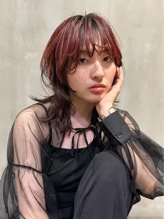 ミディアム カラー 艶カラー/縮毛矯正/ ケア/アレンジ/桜悠のヘアスタイル