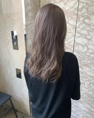 セミロング カラー パーマ ヘアアレンジ メンズ キッズ マツエク・マツパ ネイル 🌸グレージュ/ ベージュ🌸yutaのヘアスタイル