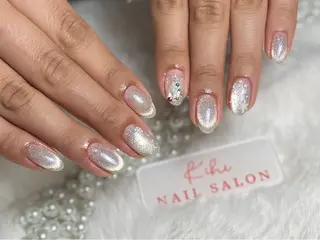 ネイル ユリ🎀長さだし/ パラジェル/持ち込みのネイルデザイン