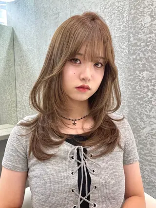 ロング 大宮🤍縮毛矯正 レイヤー🪽なるのヘアスタイル