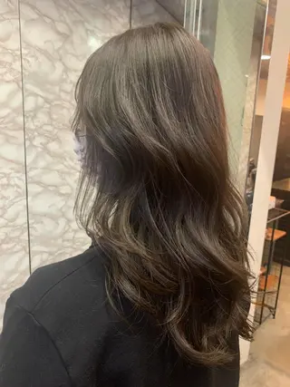 セミロング カラー グレージュカラー🤎 mai🤎のヘアスタイル