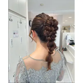 ロング ヘアアレンジ 韓国ヘア 🎀中川綾乃🎀のヘアスタイル