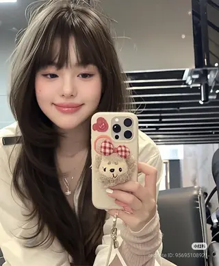 ロング カラー 中韓レイヤー/ ブラウン🤎はやとのヘアスタイル