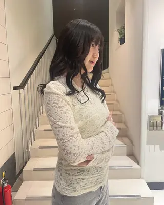 ロング カラー 合庭 柚のヘアスタイル