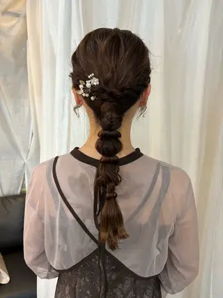 ヘアアレンジ 顔周りカット ピンク カラー♡りりのヘアスタイル