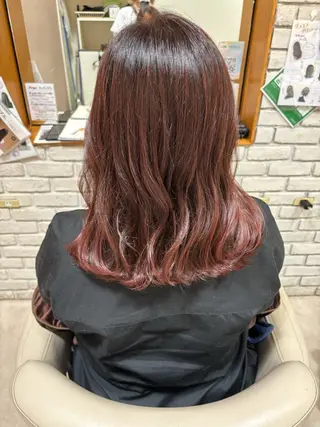 ミディアム カラー 南 颯七のヘアスタイル