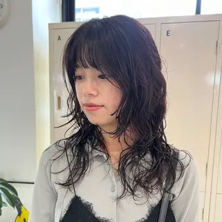 セミロング パーマ トレンドボブ /ミリヤのヘアスタイル