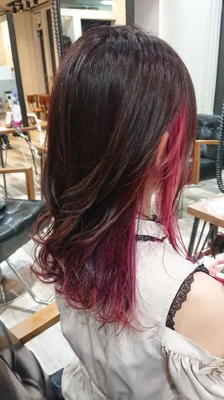 セミロング カラー ACROあべの店所属・艶カラー/インナー /グラデ/大西小百合のヘアスタイル