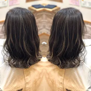 セミロング カラー N-plants 和泉中央店のヘアスタイル